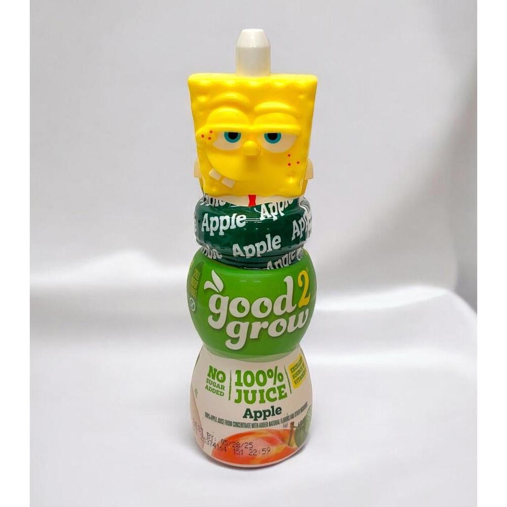 Good 2 Grow Topper Juice Nickelodeon Sponge-Bob Square Pants Smirk Face SEALED
